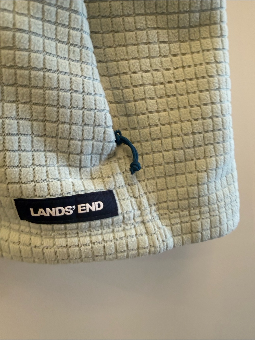 Lands’ End Women’s M Blue Fleece Full Zip Vest Textured Colorblock Outdoor - Picture 4 of 8
